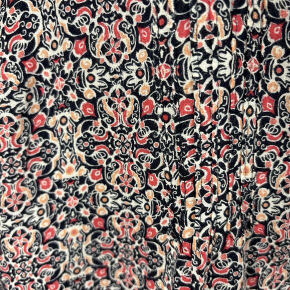 Westport Blouse Women's 1X Boho Floral Long Sleeve Button Front Tunic Top - Picture 4 of 16